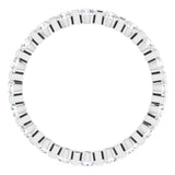 14K White 1 CTW Natural Diamond Eternity Band Size 6