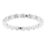 14K White 1 CTW Natural Diamond Eternity Band Size 6