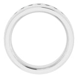 Platinum 1 3/8 CTW Natural Diamond Band