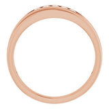 14K Rose 1/4 CTW Natural Diamond Band