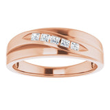 14K Rose 1/4 CTW Natural Diamond Band