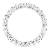 14K White 1 1/2 CTW Natural Diamond Eternity Band Size 7
