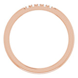 14K Rose .07 CTW Natural Diamond French-Set Anniversary Band