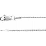 Sterling Silver 1 mm Wheat 16