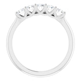 14K White 1/2 CTW Natural Diamond Anniversary Band