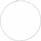 Rhodium-Plated Sterling Silver 1.3 mm Diamond-Cut Box 16" Chain