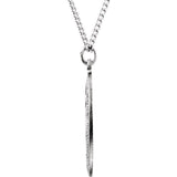 Sterling Silver 23x16 mm Oval Miraculous Medal 18