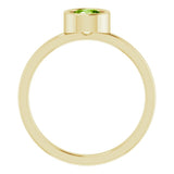 14K Yellow 5.5 mm Natural Peridot Ring