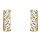 14K Yellow .05 CTW Lab-Grown Diamond Bar Earrings