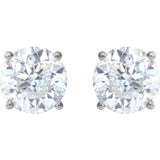 Sterling Silver 6 mm Stuller Lab-Grown Moissanite Stud Earrings