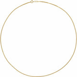 14K Yellow 1.3 mm Diamond-Cut Box 24" Chain