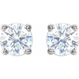 Platinum 1/3 CTW Natural Diamond Stud Earrings