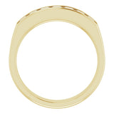 14K Yellow 1 1/8 CTW Natural Diamond Band