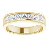 14K Yellow 1 1/8 CTW Natural Diamond Band