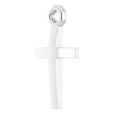 14K White Cross 18" Necklace