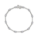 2.04 CTW Semi-Bezel Link Bracelet