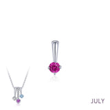 July Birthstone Love Pendant