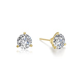 1.5 CTW 3 Prong Martini Martini Stud Earrings