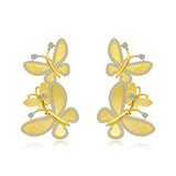 Butterfly Cluster Drop Earrings