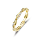 0.52 CTW Twist Wedding Band