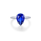 Lab-Grown Sapphire Solitaire Ring