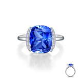 Fancy Lab-Grown Tanzanite Ring