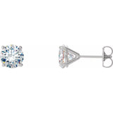 14K White Gold 1 CTW Lab-Grown Diamond 4-Prong Stud Earrings