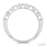 1 Ctw East-West Oval Cut Diamond Fashion Band in 14K White Gold