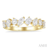 1 1/10 Ctw Mixed Shape Diamond Fashion Ring in 14K Yellow Gold