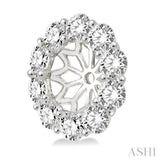 3/4 ctw Round Cut Diamond Earring Jacket in 14K White Gold