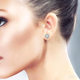 3/4 ctw Round Cut Diamond Earring Jacket in 14K White Gold