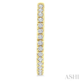 3/4 Ctw French Pave Set Round Cut Diamond Fashion Half Hoop Earring in 14K Yellow Gold