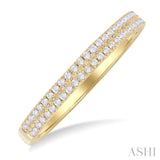 1/5 Ctw Double Row Round Cut Diamond Fashion Ring in 14K Yellow Gold