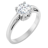 Sterling Silver Stuller Lab-Created Moissanite Ring