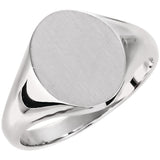 Sterling Silver Oval Signet Ring