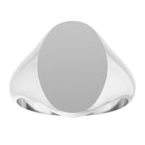 Sterling Silver Oval Signet Ring