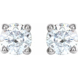 Sterling Silver 3/8 CTW Natural Diamond Stud Earrings