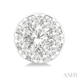 1/6 Ctw Lovebright Petite Round Shape Round Cut Diamond Fashion Stud Earring in 10K White Gold