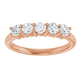 14K Rose 1/2 CTW Lab-Grown Diamond  Anniversary Band