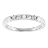 Platinum 1/6 CTW Lab-Grown Diamond  French-Set Anniversary Band