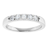 14K White 1/3 CTW Lab-Grown Diamond  French-Set Anniversary Band