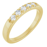 14K Yellow 1/3 CTW Lab-Grown Diamond  French-Set Anniversary Band