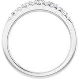 14K White 3/4 CTW Lab-Grown Diamond  French-Set Anniversary Band