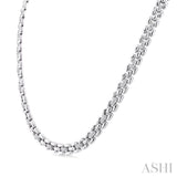 1/4 Ctw Bold Panther Link Round Cut Diamond Fashion Necklace in Sterling Silver
