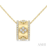 .50CTRDDM CLOVER PENDANT YG 14K-G+CH*