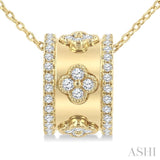 .50CTRDDM CLOVER PENDANT YG 14K-G+CH*