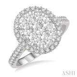 Oval Shape Lovebright Diamond Engagement Ring