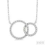 Double Circle Diamond Necklace