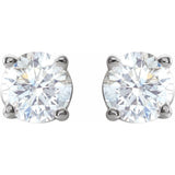 Round 4-Prong Light Stud Earrings