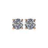 Round 4-Prong Light Stud Earrings